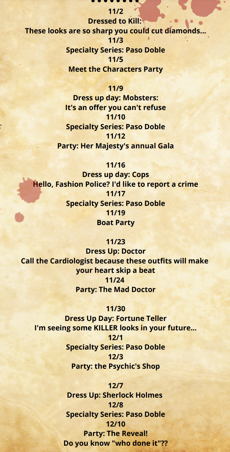 TOC event dates